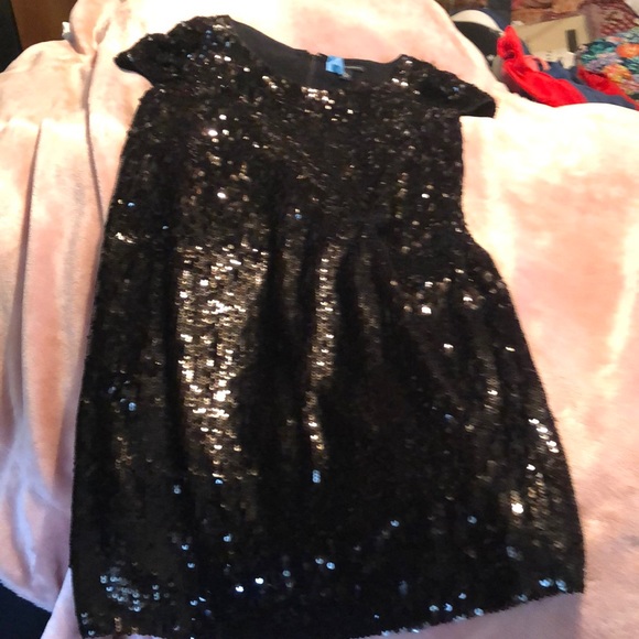 banana republic black sequin dress Sequin Drop-Waist Maxi Fit-and-Flare Dress